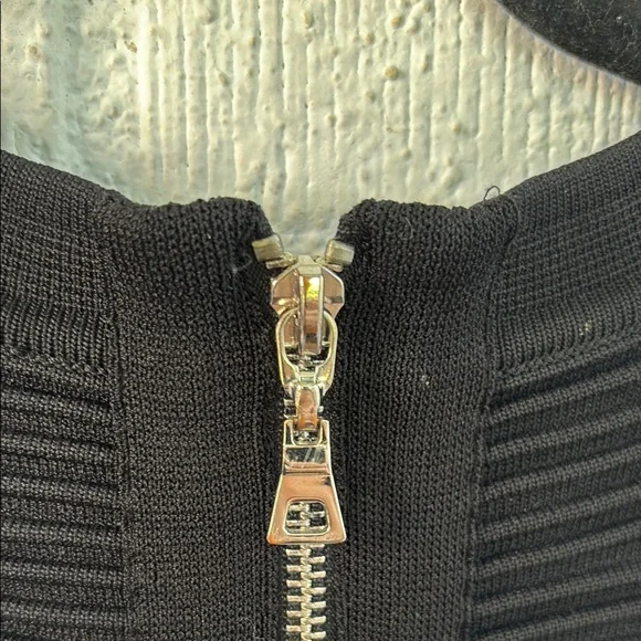 Torn by Ronny Kobo Knitwear Scuba Ribbed Black Bodycon Dress sz S - Picture 5 of 6